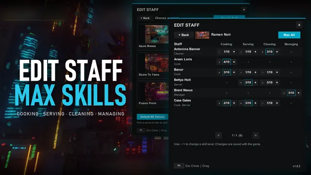 Edit Staff page of the trainer